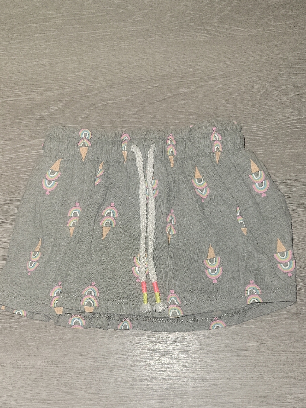 Cat & Jack Girls' Gray Ice Cream Print Skort with Drawstring
